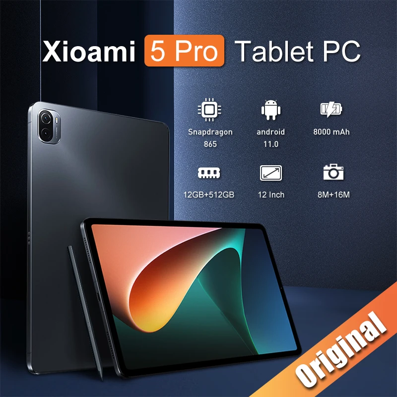 New Original Global Version Tablet Android 11 Pad 5 Pro 8000mAh