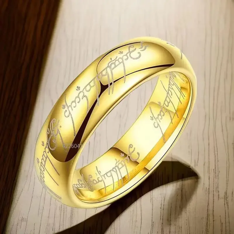 Stainless Steel Laser Engraving Couples Wedding Rings for Men and Women Fashion Movie Jewelry Gifts wedding rings
