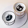 Pet Ceramic Bowl Cat Food Canned Tray with Stand 3