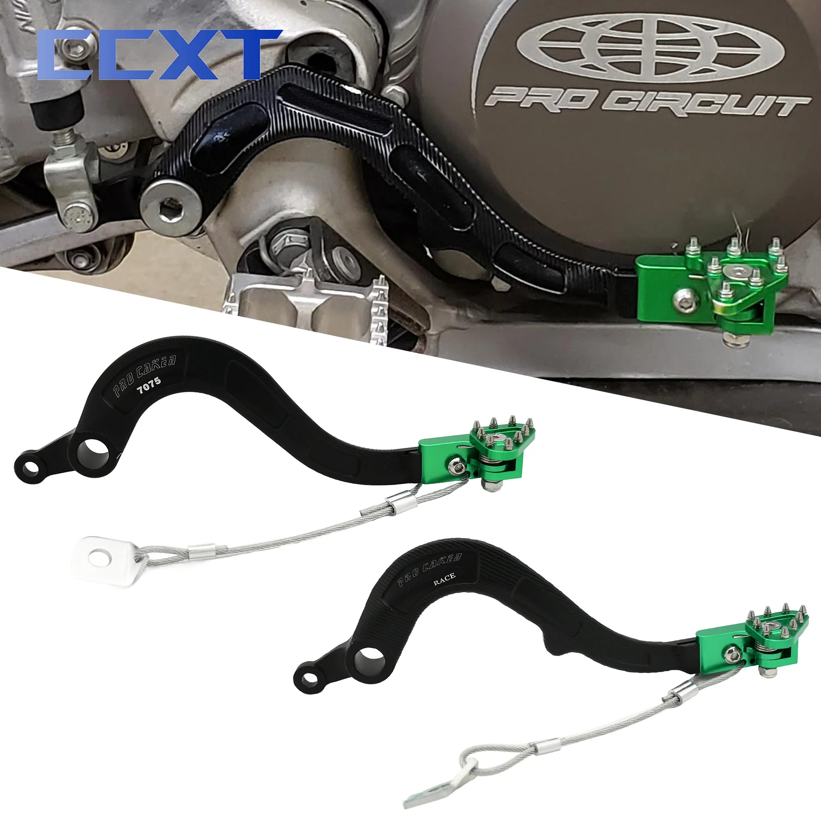 Motorcycle CNC Billet Rear Foot Brake Lever Pedal For Kawasaki KX KX450