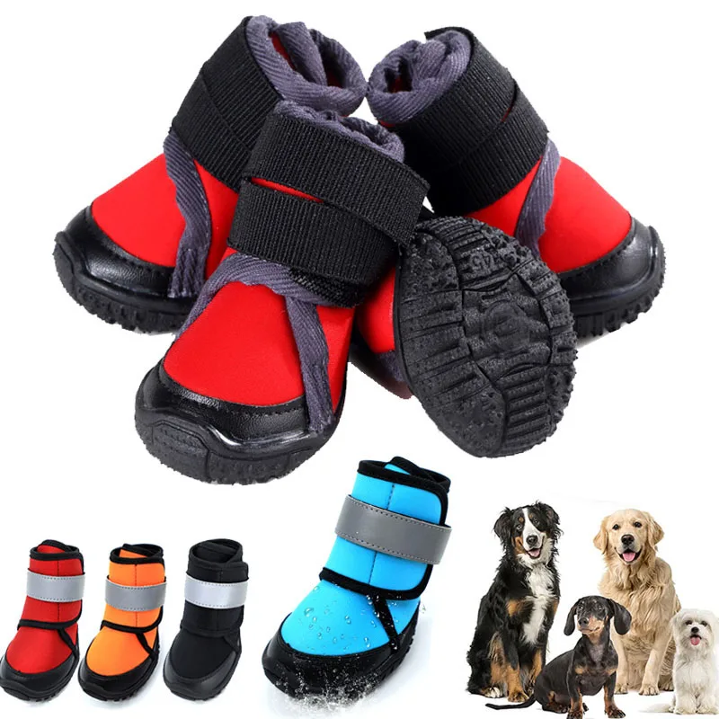 Breathable Dog Hiking Shoes Pet Paws Protector Anti-Skid Dog Boots Durable Waterproof Pet Hiking Shoes for Outdoor Activities