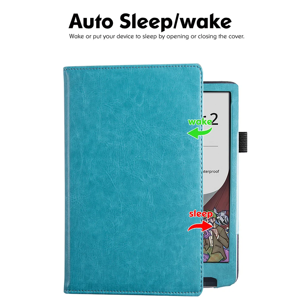 Pocketbook Inkpad Color Estojo com Suporte-manga de Couro pu Capa com Duas Alças de Mão Sono e Vigília Automáticos Cores - Imagem 5