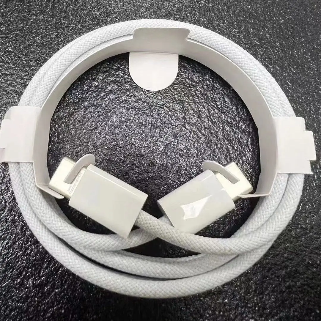 10pcs Original Braided  60W USB C To USB C Data cable For iPhone 15 Pro Max Plus Type C Fast Charging Woven Cable With box