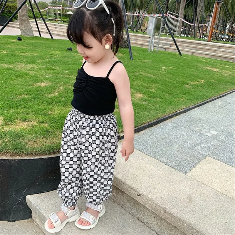 여름 소녀 조끼 슬링 외국 스타일 어린이 한국어 버전 캔디 컬러 메쉬 탑 패션 캐주얼