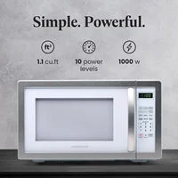 NEW Countertop Microwave 1000 Watts, 1.1 cu ft - Microwave Oven With LED Lighting and Child Lock - Perfect for Apartments 2