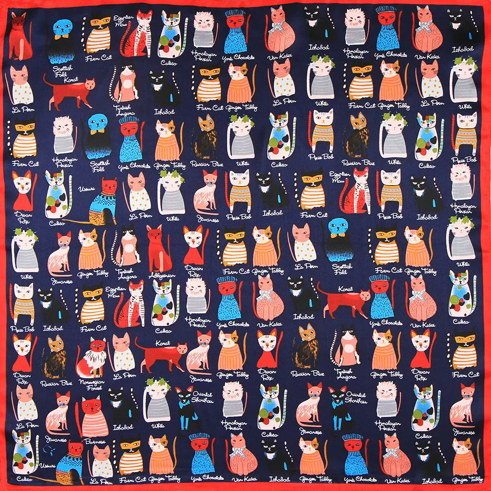 53 cm Meistverkaufte 100% Reine Seide Schal Frauen Bandana Weibliche Haar Schal Top Natürliche Seide Einstecktuch männer halstuch Stirnband – Detail 10