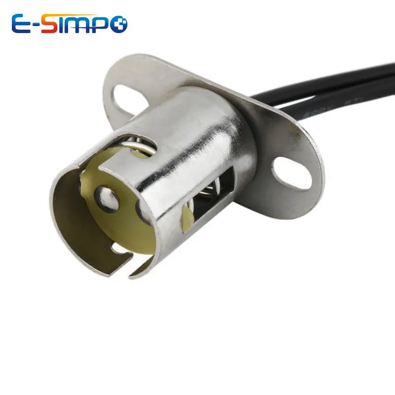 6pcs 1157 BA15D BAY15D 1156 BA15S BA9S 자동 자동차 회전 신호 LED 전구 와이어 어댑터 램프 소켓 홀더