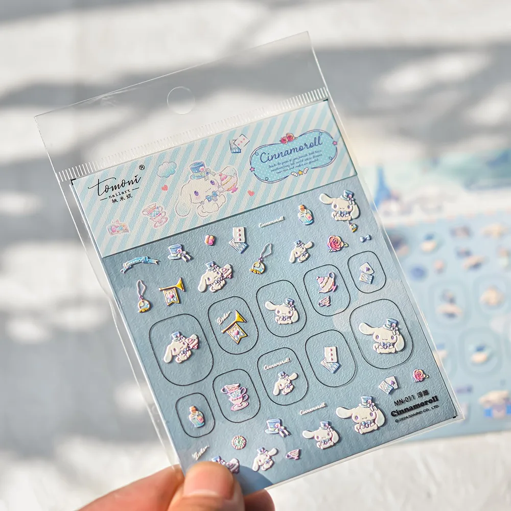 5D Cartoon Cinnamoroll hellokitty Nail Art Stickers Nail Decals Sanrio Anime Nail Art Decoration Nail Art Supplies 5