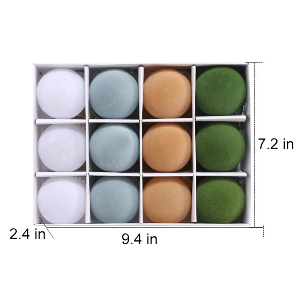12Pcs/Box Christmas Balls Home Christmas Tree Ornaments Ball Xmas Hanging Pendants New Year Navidad Party Gift Decoration 6cm
