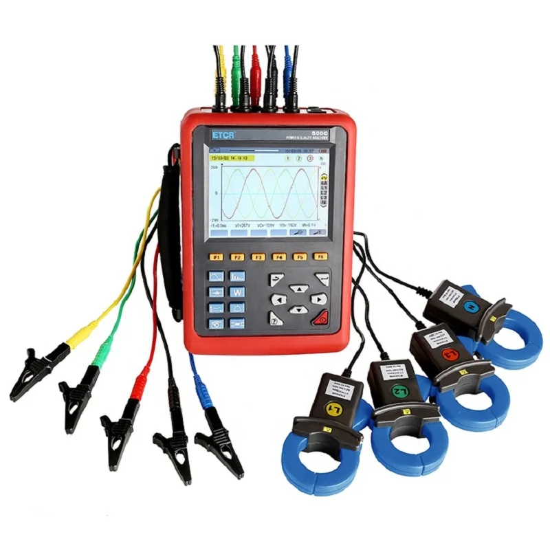 ETCR5000 Digital 3 Phase Power Analyzer Tester with the power quality analyzer p