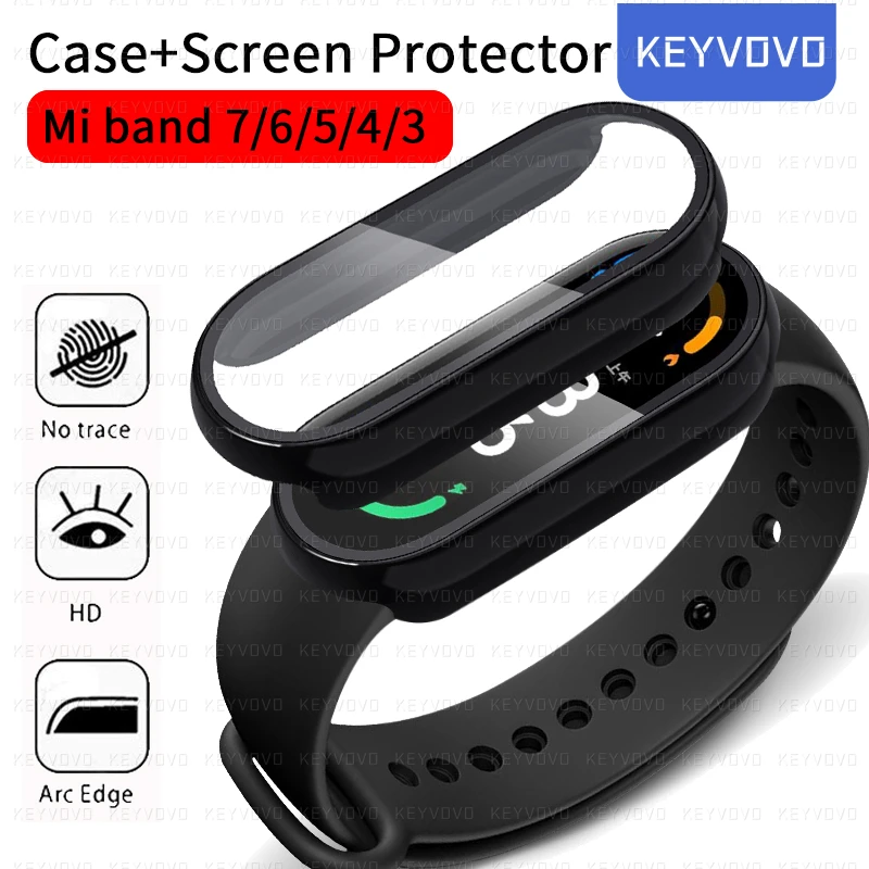 

2in1 Case Screen Protector for Xiaomi Mi Band 7 6 5 4 3 Case+Film Full Coverage Protective Cover for Miband 6 7 band 5 4 3 NFC