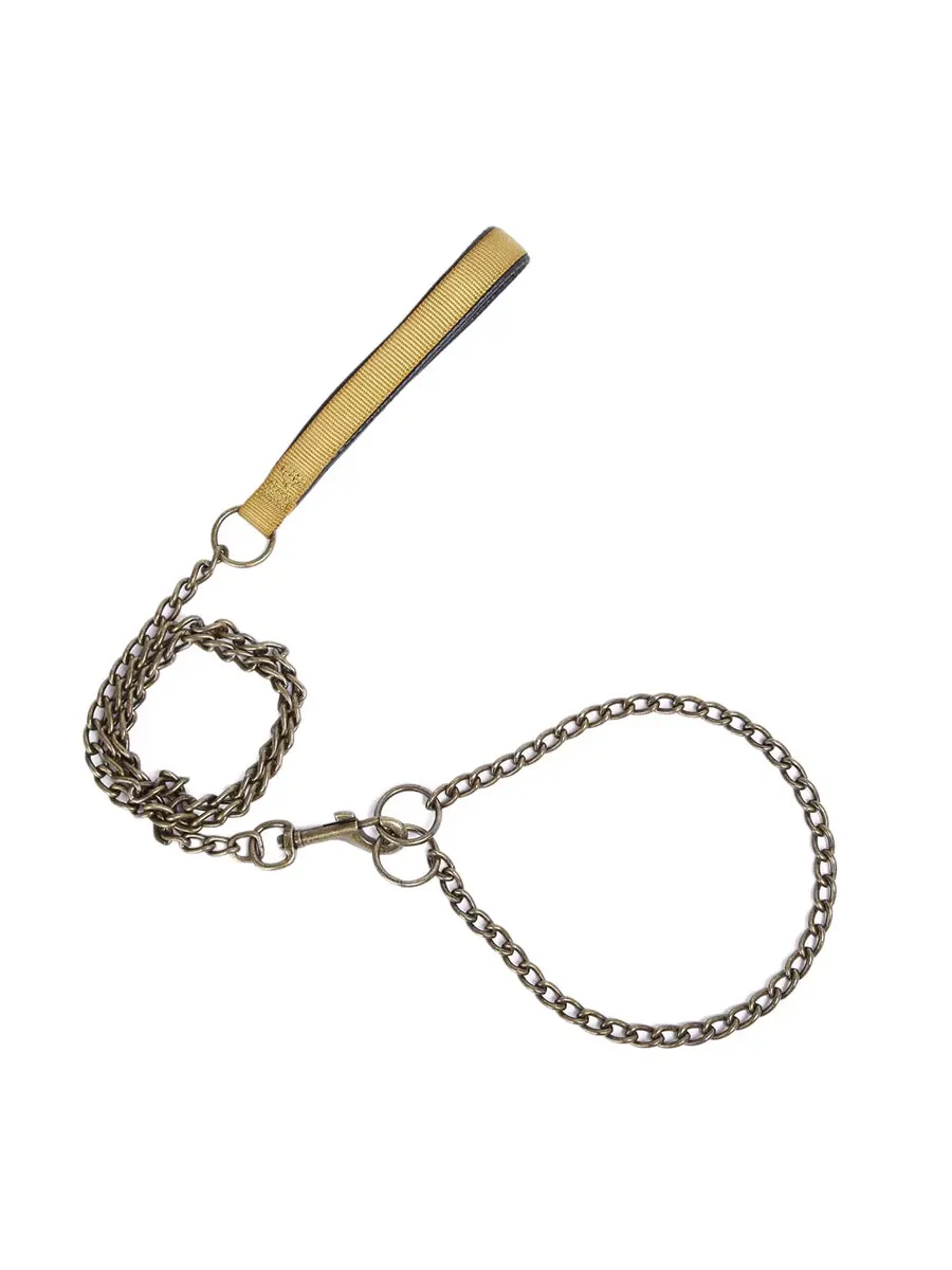 Dog Leash Metal Chain With Anti-chewing Handle For Pet Training_voghion.com