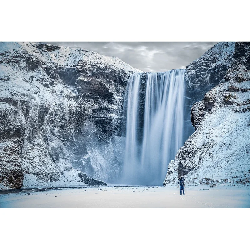 personalizado foto papel de parede paisagem natural neve cachoeira mural parede adesivo quarto decoracao sua casa cobrindo 04