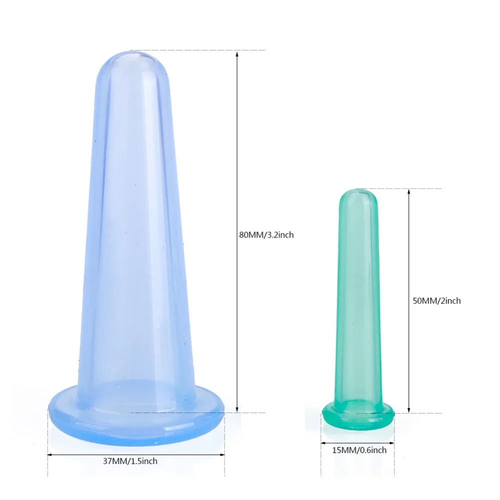 1/4Pcs Vacuum Cupping Cans For Massage Ventosa Celulitis Suction Cup Chinese Suction Cups Face Neck Massage Cans Anti Cellulite 6