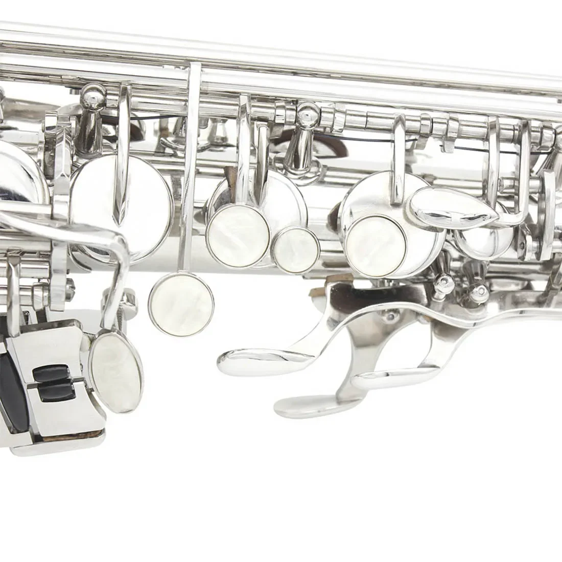 SLADE Alto Saxophone Eb E Flat Alto Saxophone Silver-Plated Sax with Carrying Case Reeds Gloves Cleaning Cloth Accessories