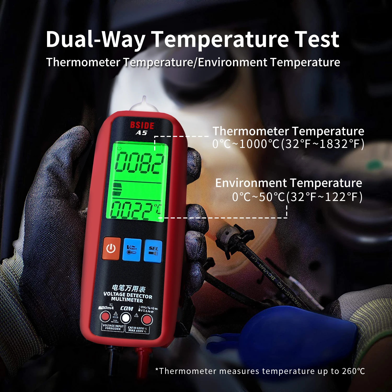 BSIDE Smart Digital Multimeter Professional Automatic Multitester VFC Hz Capacitor Electric Test Tool Ammeter Electrician Tester