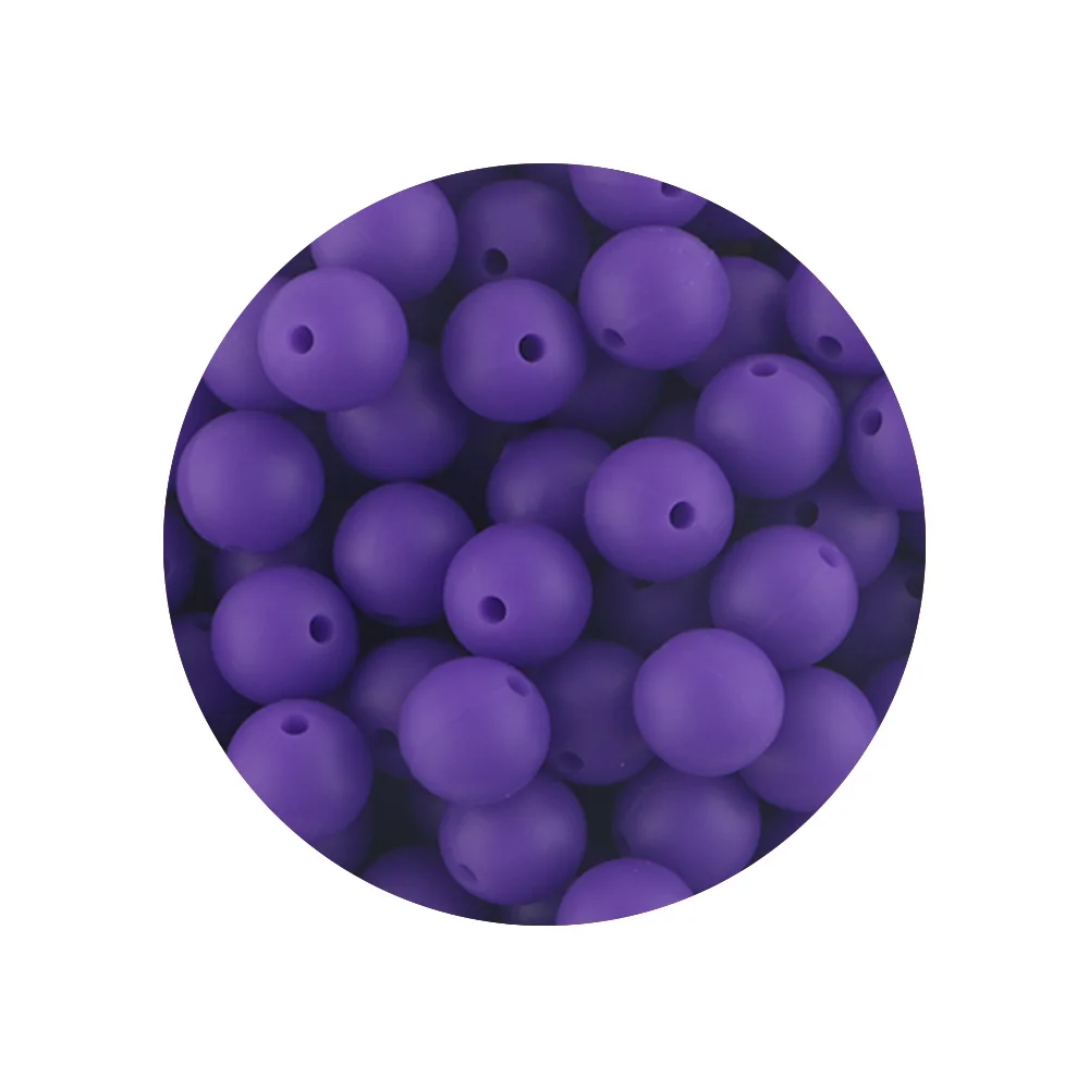 Vibrant Silicone Beads for DIY Jewelry Crafting - 50 Pieces, 12/15mm
