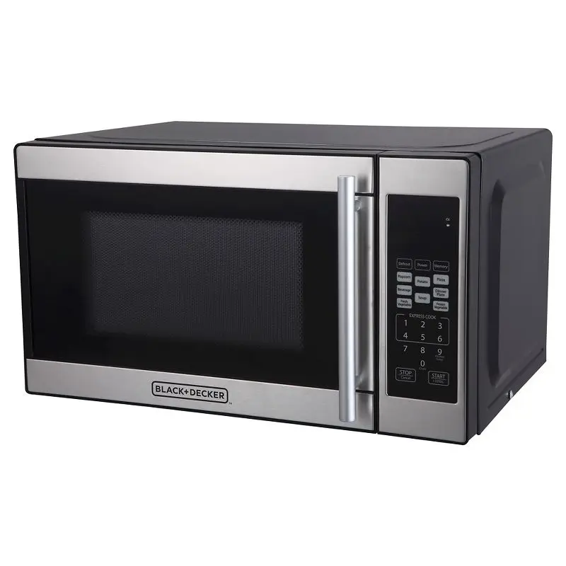 

Black 0.7 cu ft 700W Microwave Oven for Space-Saving Convenience