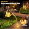 Solar-powered Watering Can With Lights, Solar Garden Light Kettle Outdoor Decor Waterproof For Patio Tent Lawn Christmas Decor 1