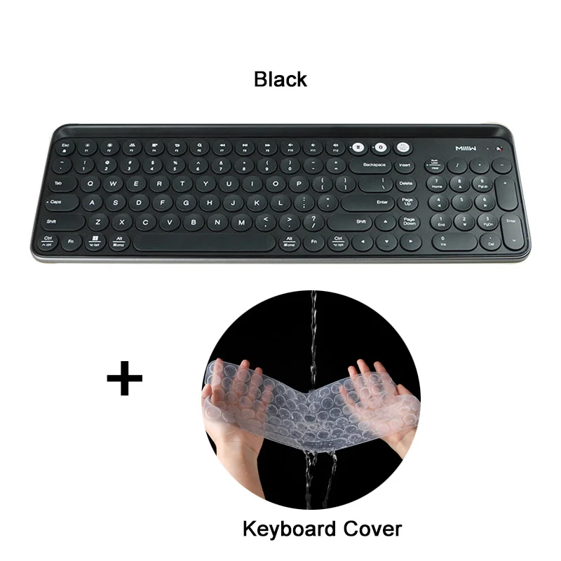 Xiaomi miiw dual-mode bluetooth wireless keyboard 102 keys office support multi-system compatible mobile phones tablets portable mini computer keyboard Keyboards