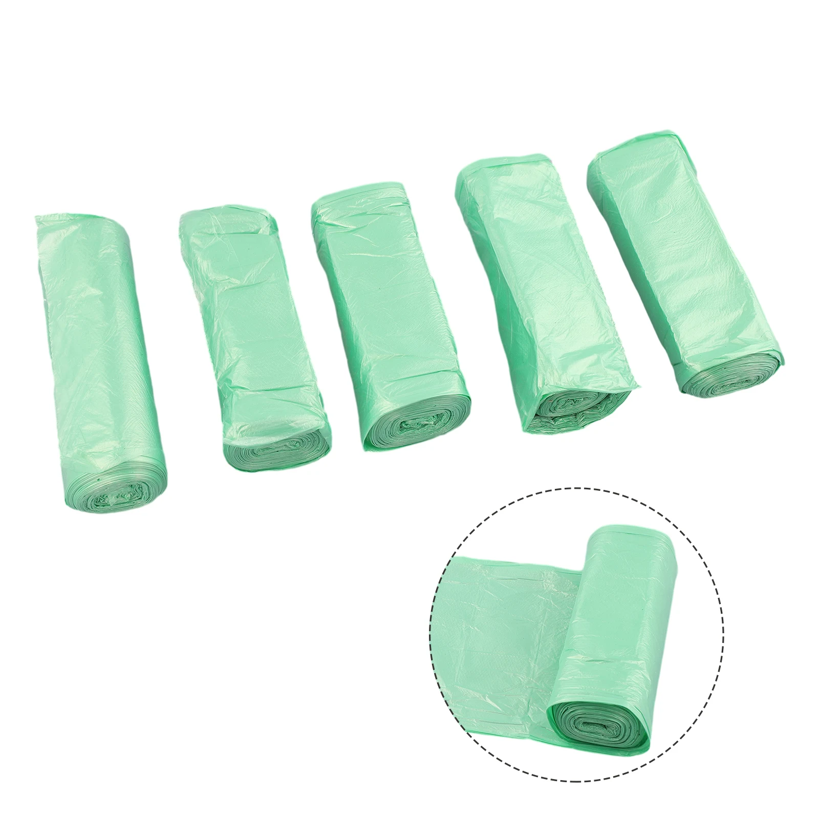 

45*45cm Biodegradable Bags 75 Pcs For Camping Festival Toilet Home Clean Composting Green Maximum Load 10kg PE
