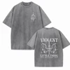 Violent Little Thing Vintage Unisex Harajuku O-Neck Dragon Rider Short Sleeve Cotton T-Shirts Fourth Wing Fan Gift Shirts 2