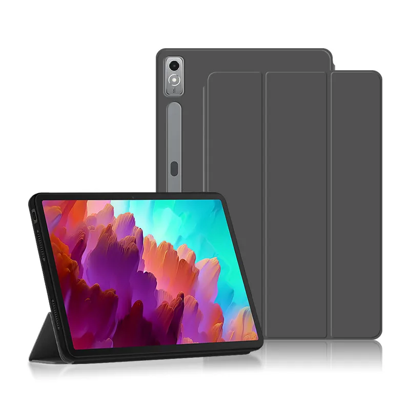 

Чехол Для Xiaoxin Pad Pro 12,7 дюйма, чехол 2023 дюйма тройного сложения, подставка из искусственной кожи, чехол для планшета Lenovo Tab P12, чехол для Lenovo 12,7, чехол