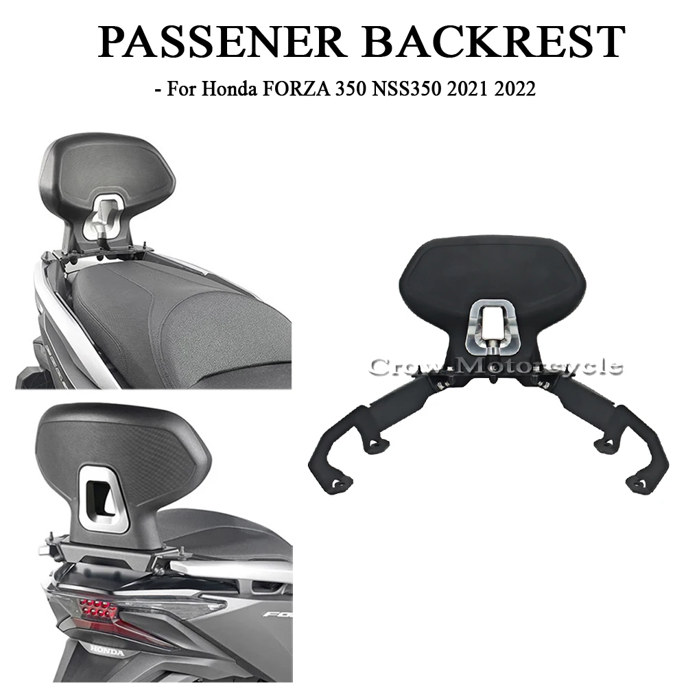 

NEW Motorcycle Black Rear Passenger Seat Backrest Cushion Back Rest Pad For Honda FORZA 350 Forza350 NSS 350 NSS350 2021 2022