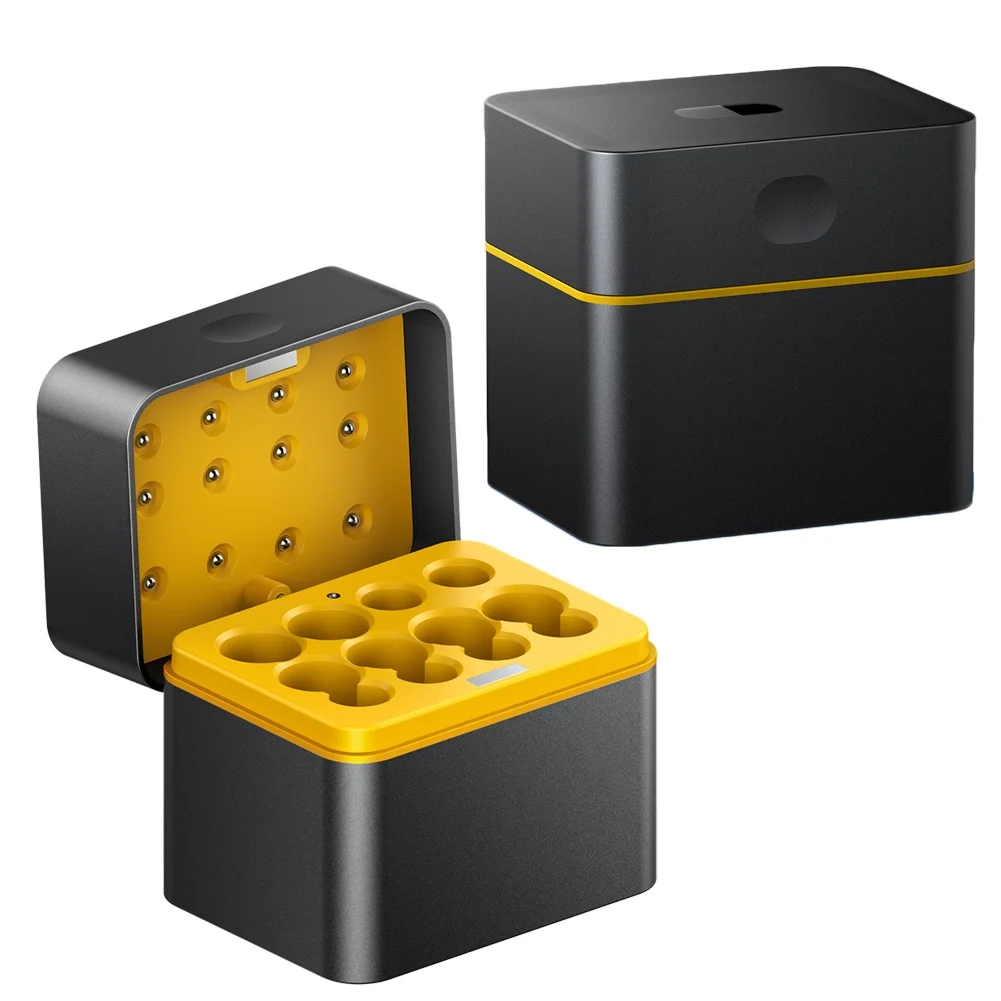 Battery Charging Case with 8-Compartment Storage and Overcurrent Protection for 1.5V Lithium Batteries