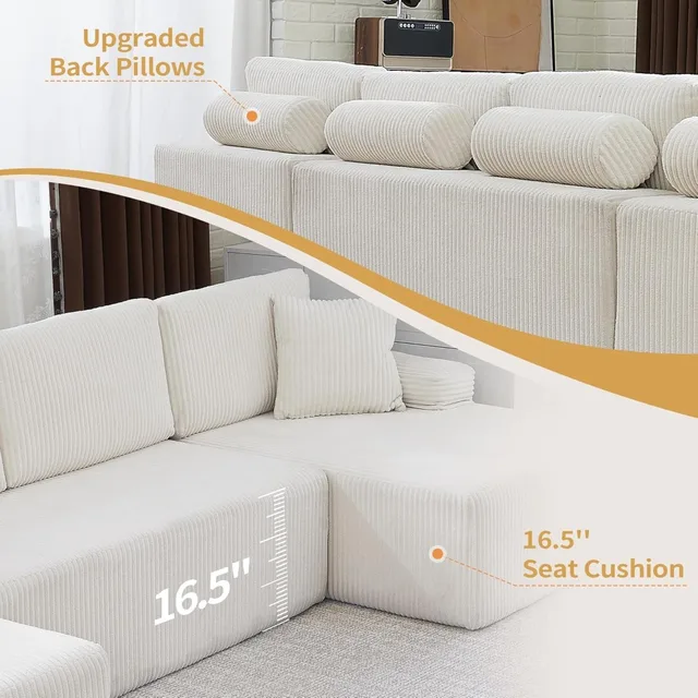 Cloud U-Shaped Sectional Sofa 6