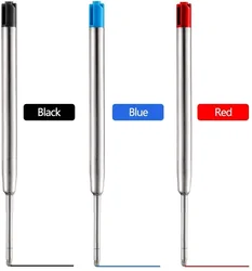 Set of 5 Metal Ballpoint Pen Refills with Multi-Colored Ink for School and Office Supplies (5 mixed refills)