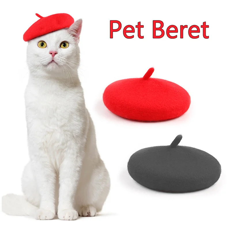 Pets Dog Hat Accessories Pets Grooming Dress Up Cap Cute Beret Mini Decorative Cat Headwear Puppy Painter Felt Hat