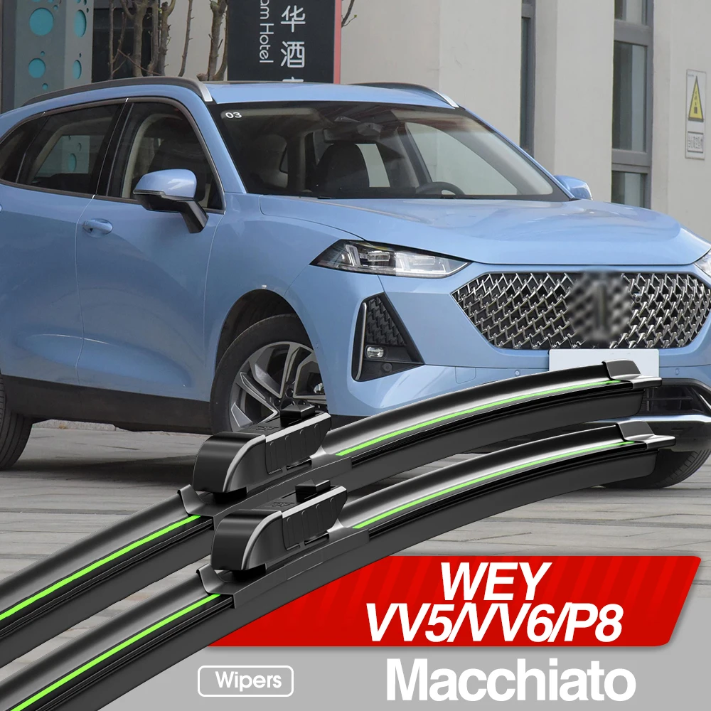 

For Great Wall WEY VV5 VV6 P8 Macchiato 2017-2023 Front Windshield Wiper Blades 2pcs Windscreen Window Accessories 2018 2020