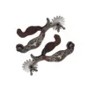2x Horse Spurs Anti Rust Western Style Spur for Competition Equipments Men Silver 1