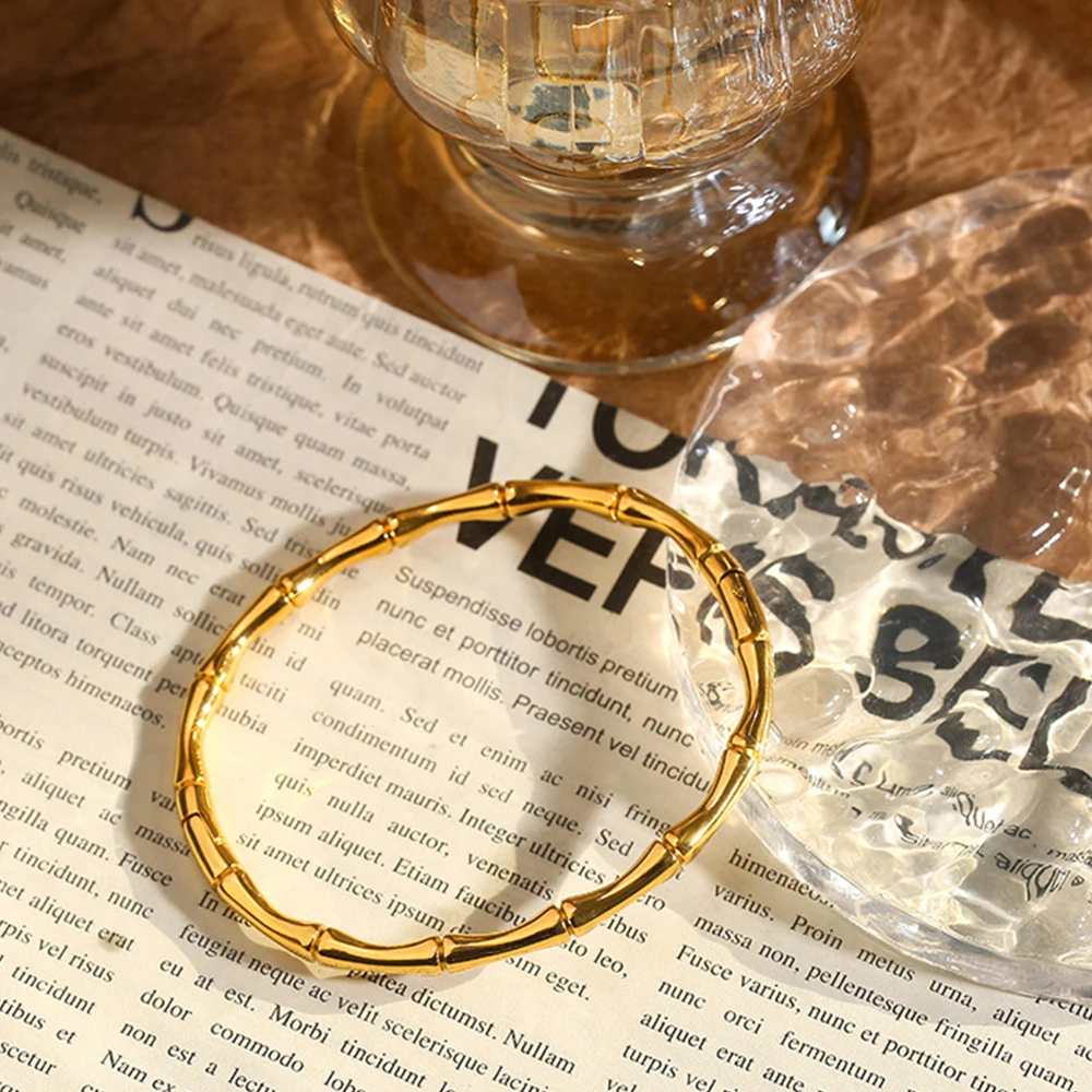 2023 новый бамбуковый Соединительный браслет из титановой стали женский не выцветающий Высококачественный Браслет для женщин ювелирные изделия в подарок