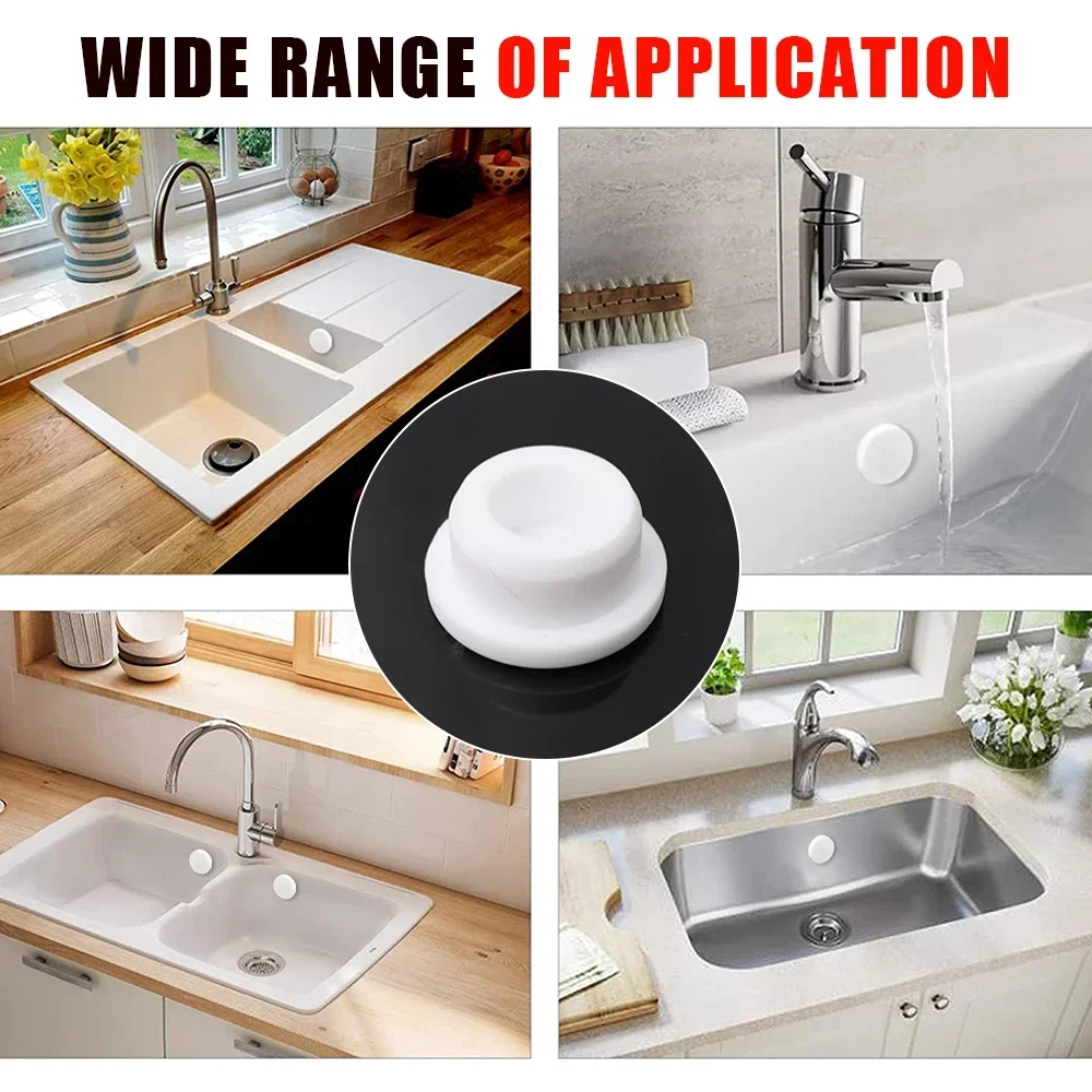 Sink Overflow Cover Wash Basin Kitchen Bathroom Sink Hole Plug Bathtub Drainage