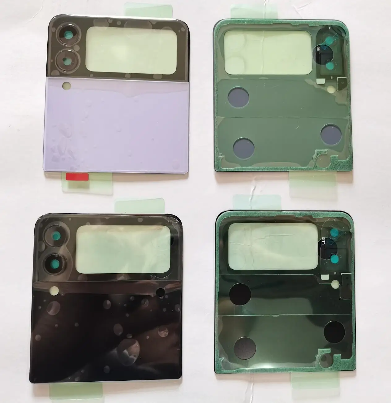 삼성 갤럭시 Z 플립 3 5G Z 플립 3 뒷면 커버 유리 후면 배터리 하우징 SM-F711 F711B F711U 교체 부품 용 배터리 커버