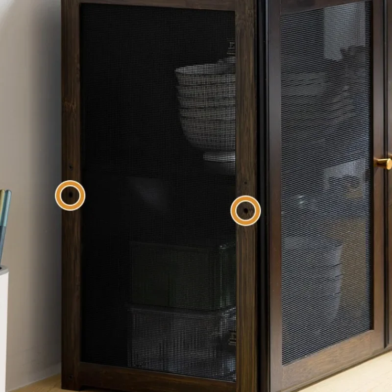 Household Kitchen Bowl Counter Surface Breathable Screen Window Storage Meal Side Cabinet Dust-proof Seasoning Rack 6