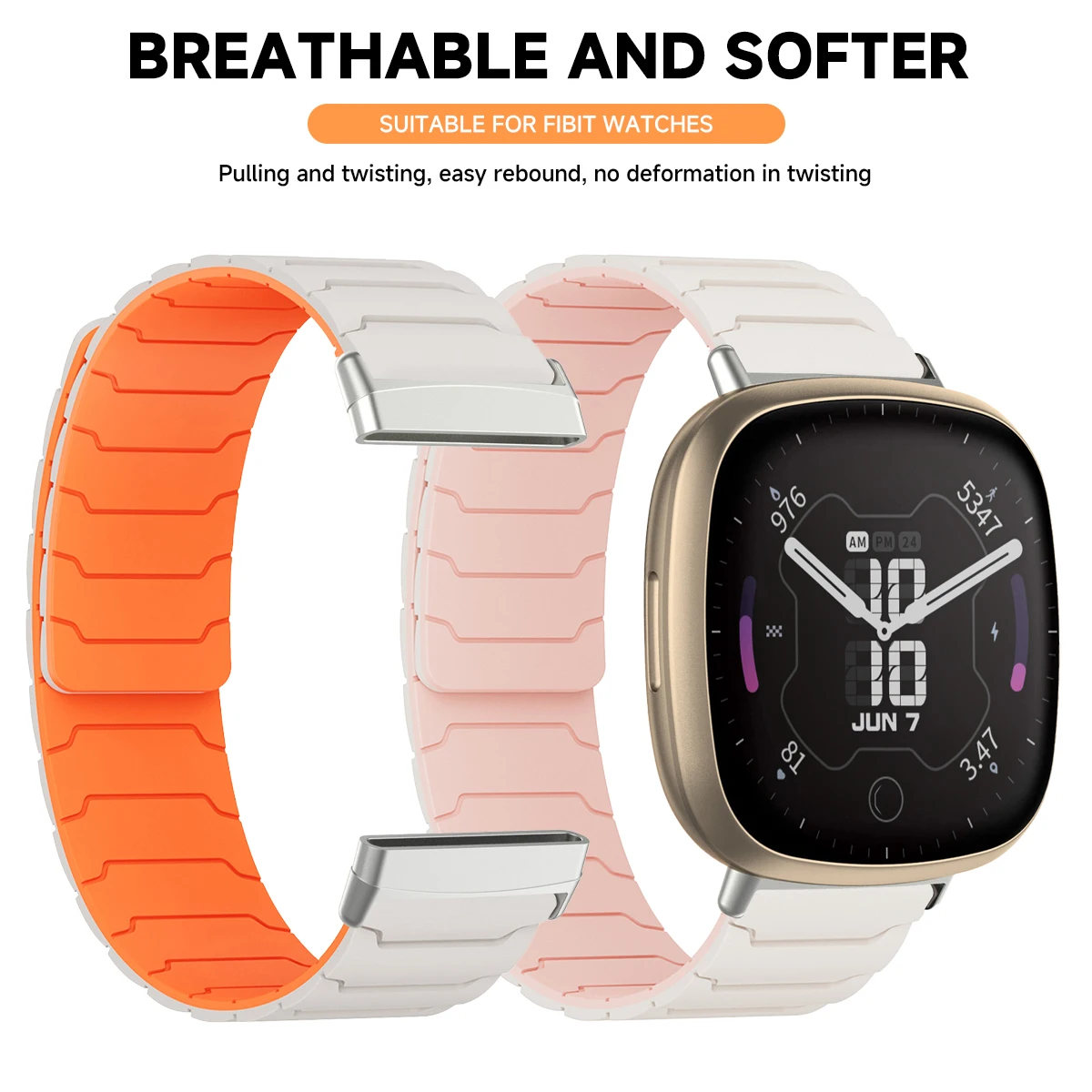Magnetic Silicone Replacement Watch Band Strap Bracelet