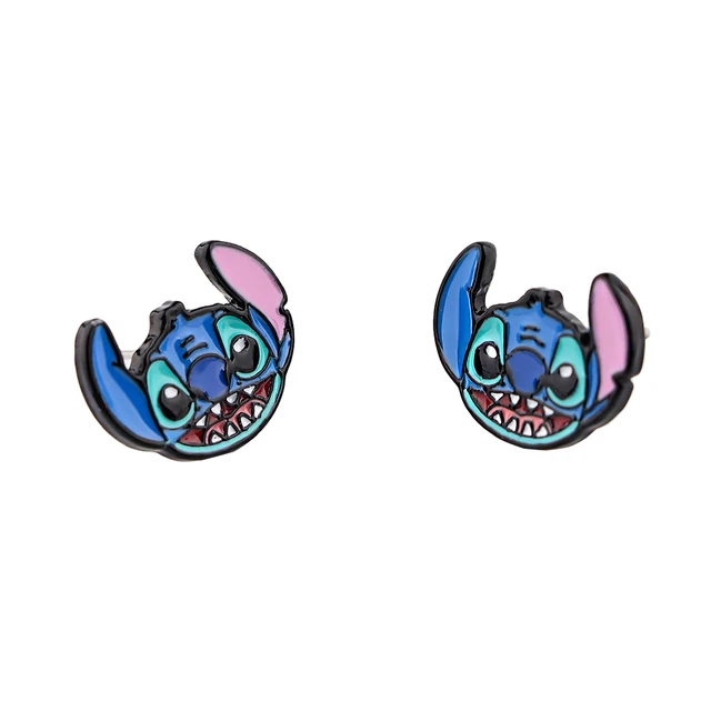 Clous d'oreilles émaillés Stitch Disney en argent