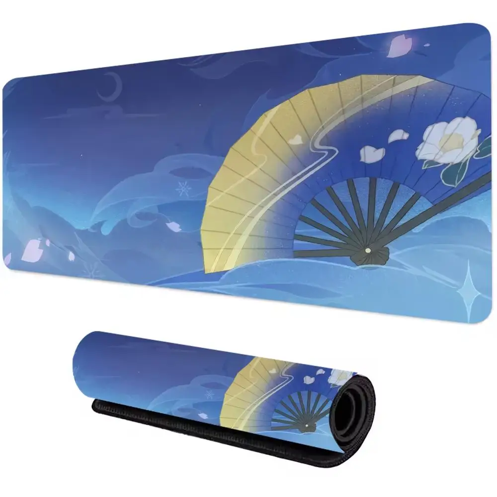 Grand tapis de souris de jeu animé Genshin Impact