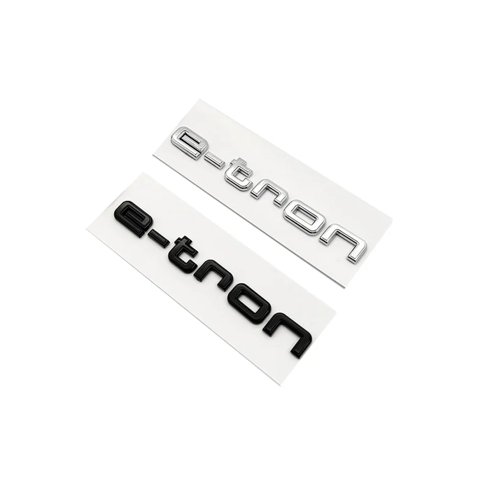 E tron 배지 자동차 스티커, 아우디 순수 전기 후면 마크, 아우디 e-tron 로고, 스포츠 수정 후면 변위 수리 데칼, 신제품