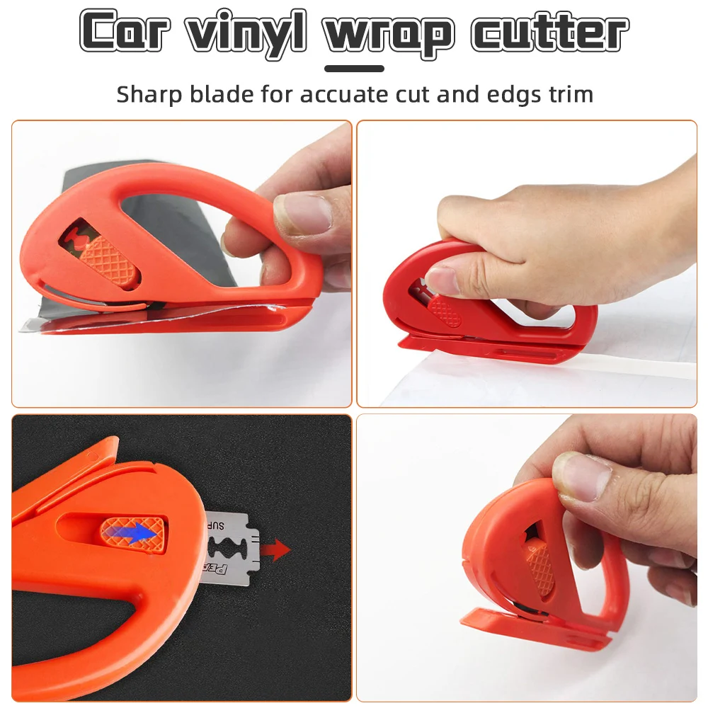 Car Film Wrap Tools Kit Squeegee Set Vinyl Scraper Cutter for Vehicle Window Tint Wrapping Tools Vinyl Spatula Car Accessories car wrapping tools