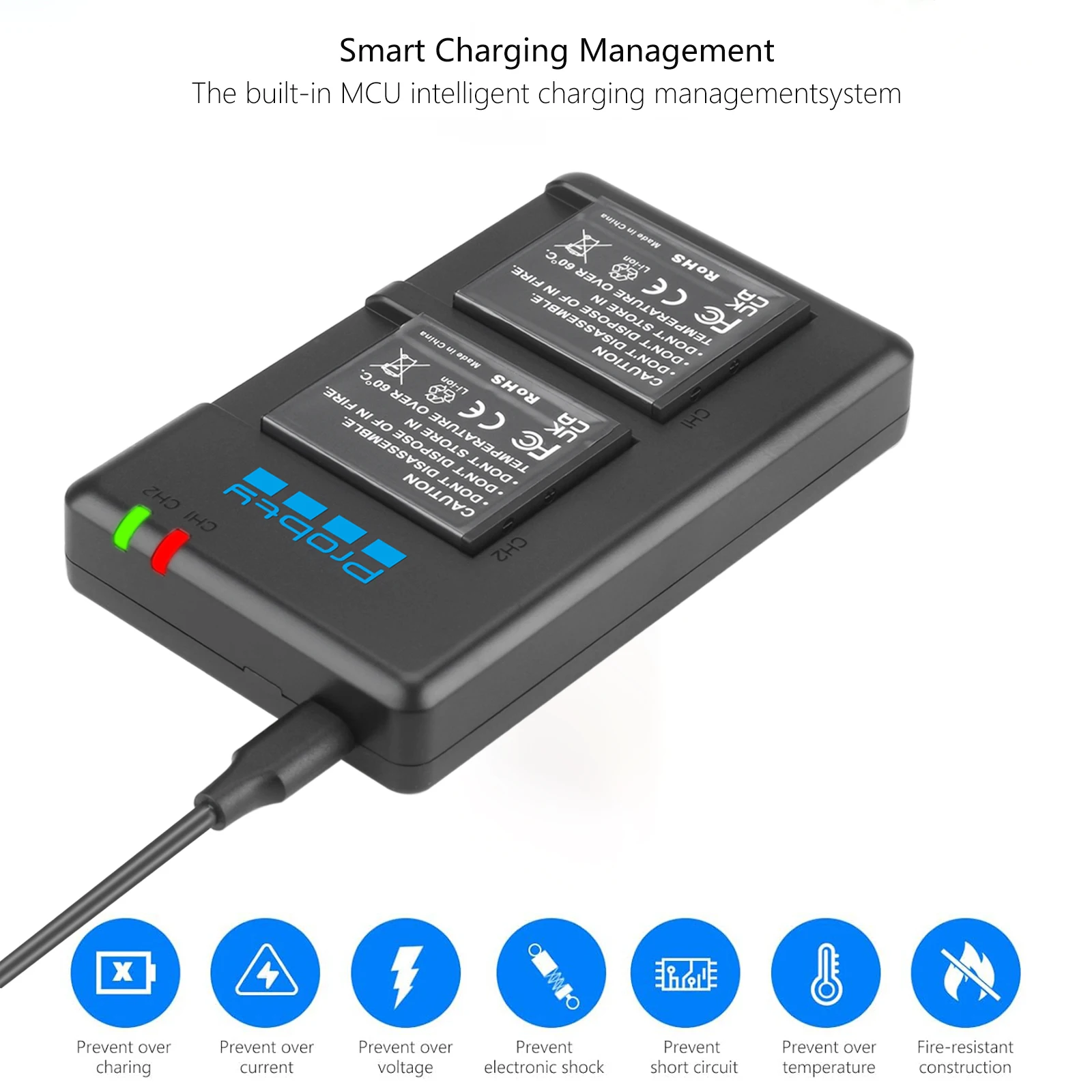 리코 GRIV GR IV용 Probty USB-C 카메라 배터리 충전기 리코 GR4 배터리 충전기 리코 DB-120 충전기(충전 케이블 포함)