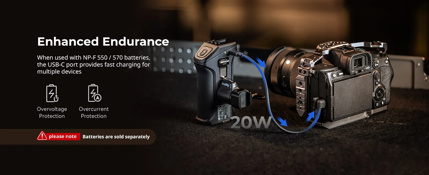 Rotating Side Handle with Trigger REC for Selected Sony Mirrorless Cameras for S