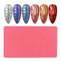 Soft Nail Art Template 3D 1PC Silicone Nail Carving Molds Sculpture Stamping Stencils Manicure Decoration Accessories 1
