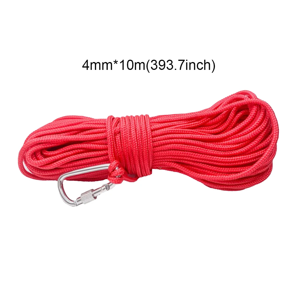 4mm Diameter Fishing Braided Line Rope Portable Multi-functional Outdoor Waterproof Safety Lock Ropes Cord 4mmx20m 3