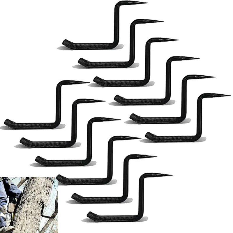 Tree Stand Bow Hanger Gear Holder Screw in Tree Steps Triple Accessory Hook Bow Hooks for Hunting Stand Accessories