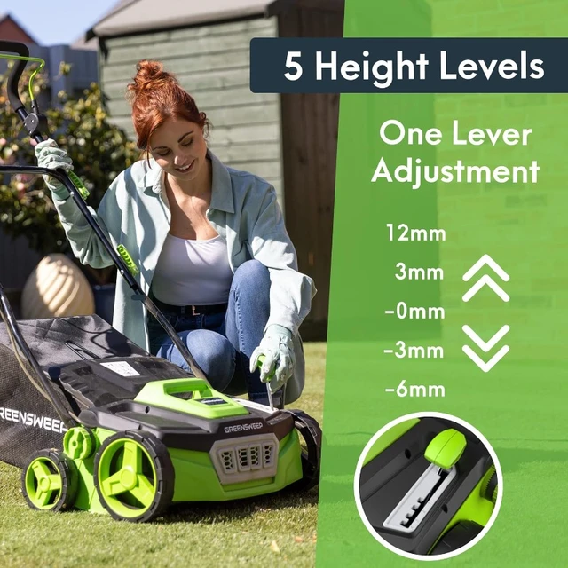 GreenSweep-rastrillo aspirador de césped Artificial, bolsa de recolección  de 45L, 5 alturas ajustables (GreenSweep V2)