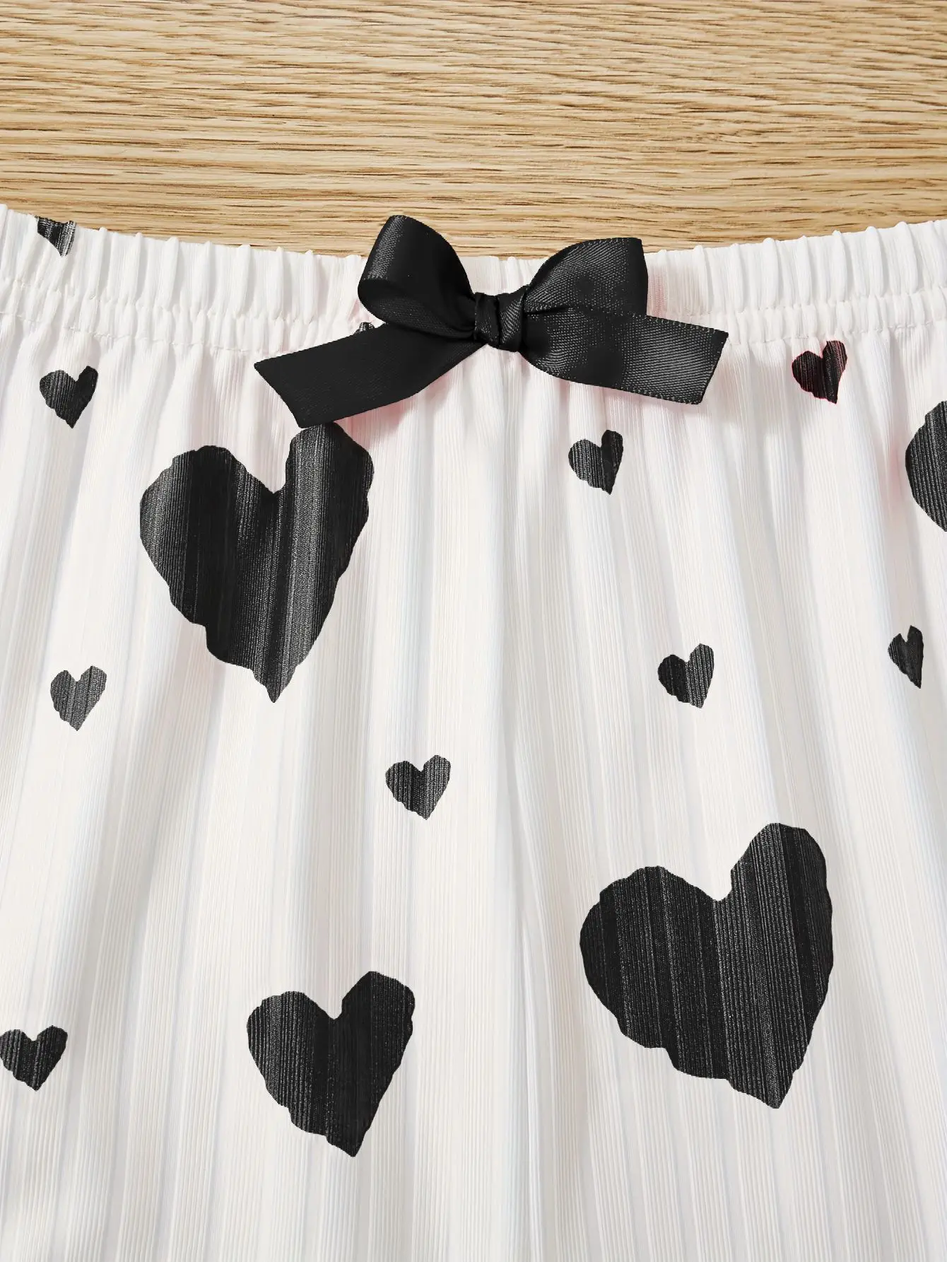 Womens 3 Piece Pajama Set Cute Heart Print Ribbed Cami Top Shorts Pants Sleepwear Loungewear Lettuce Trim Bow Valentines Gift